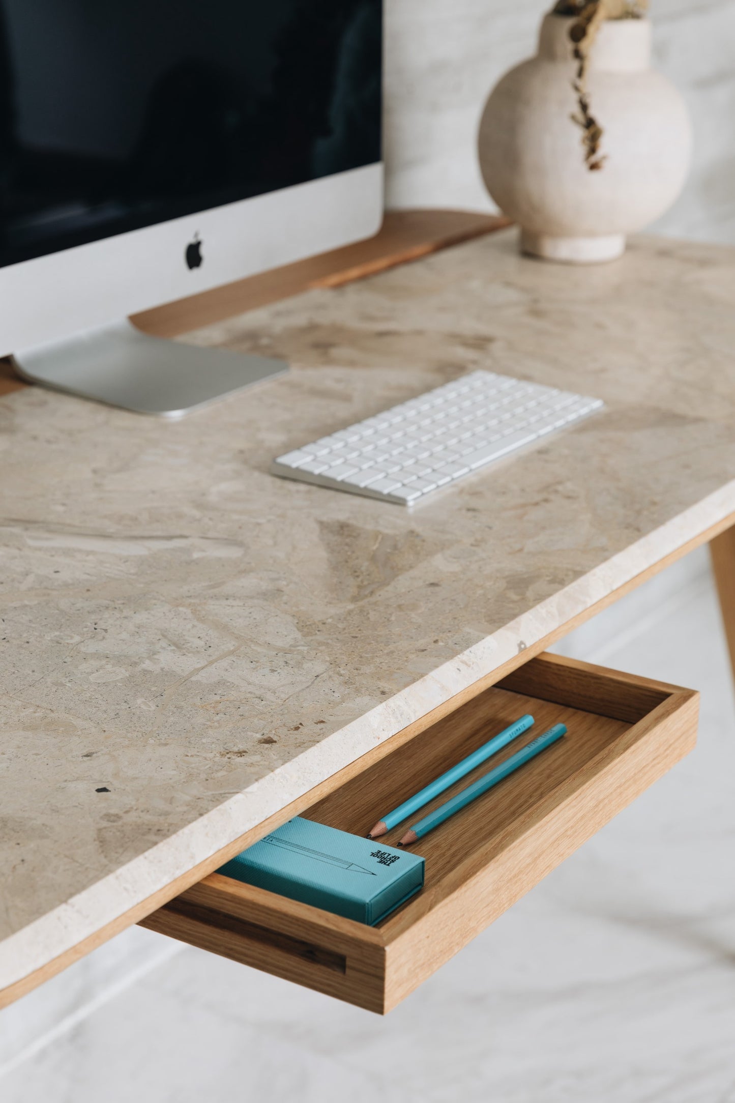 Sukoon - Timeless Marble & Oak Desk