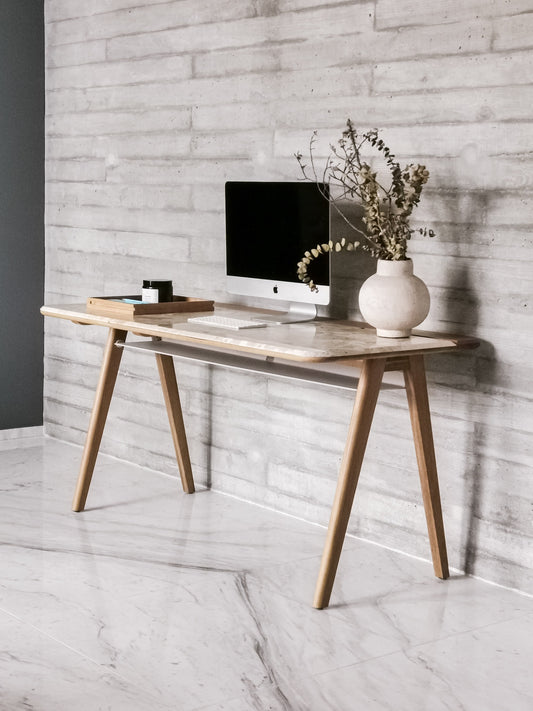 Sukoon - Timeless Marble & Oak Desk